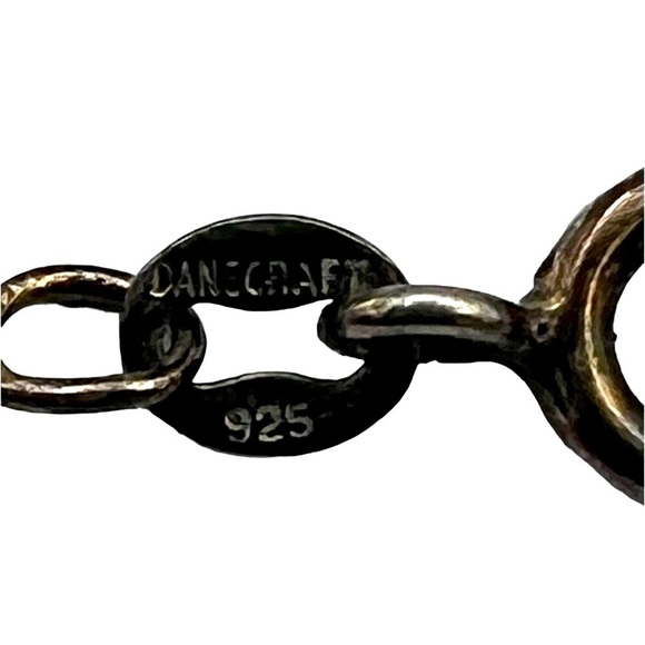 Vintage Danecraft 925 Sterling Silver Cross Necklace With Cubic Zirconia     A73 - Picture 11 of 12